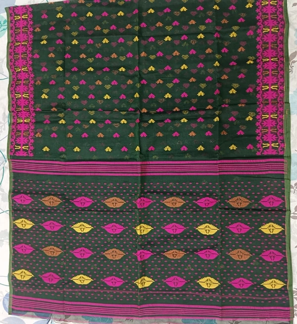 SKU1187 : Elegant Dhakai Jamdani | Meenakari Work - Hand Wash, Yes