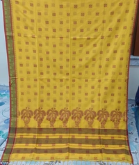  SKU1190 : Pure Khadi Cotton Saree – Handwoven, Lightweight & Breathable Fabric - Hand Wash, Yes