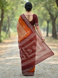  SKU-0826 : Elegant Semi Linen Saree – Lightweight, Breathable & Handwoven Elegance  - All
