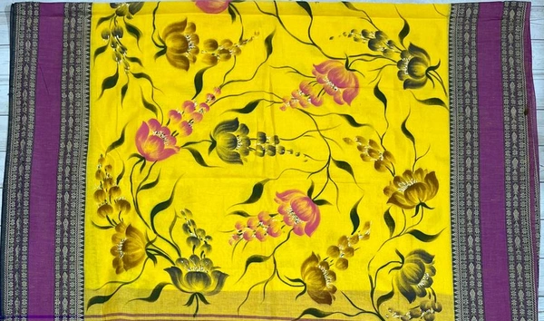 SKU0827 : Pure Khadi Cotton Saree – Handwoven, Lightweight & Breathable Fabric - Hand Wash, Yes