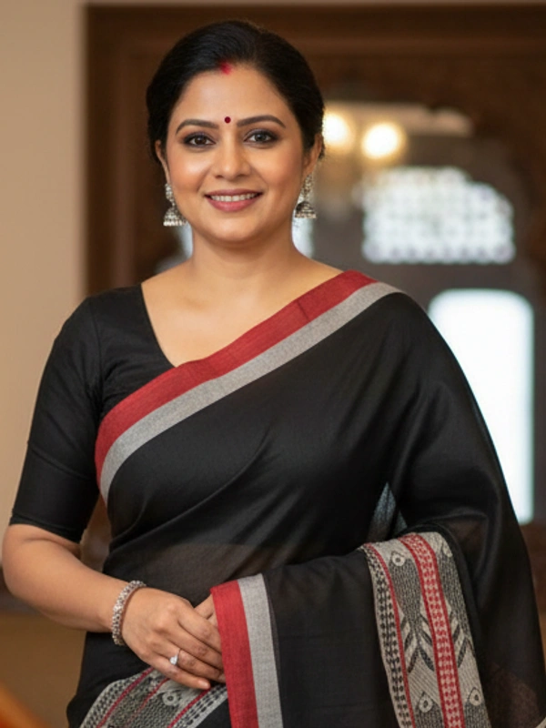 SKU0828 : Pure Khadi Cotton Saree – Handwoven, Lightweight & Breathable Fabric - Hand Wash, Yes