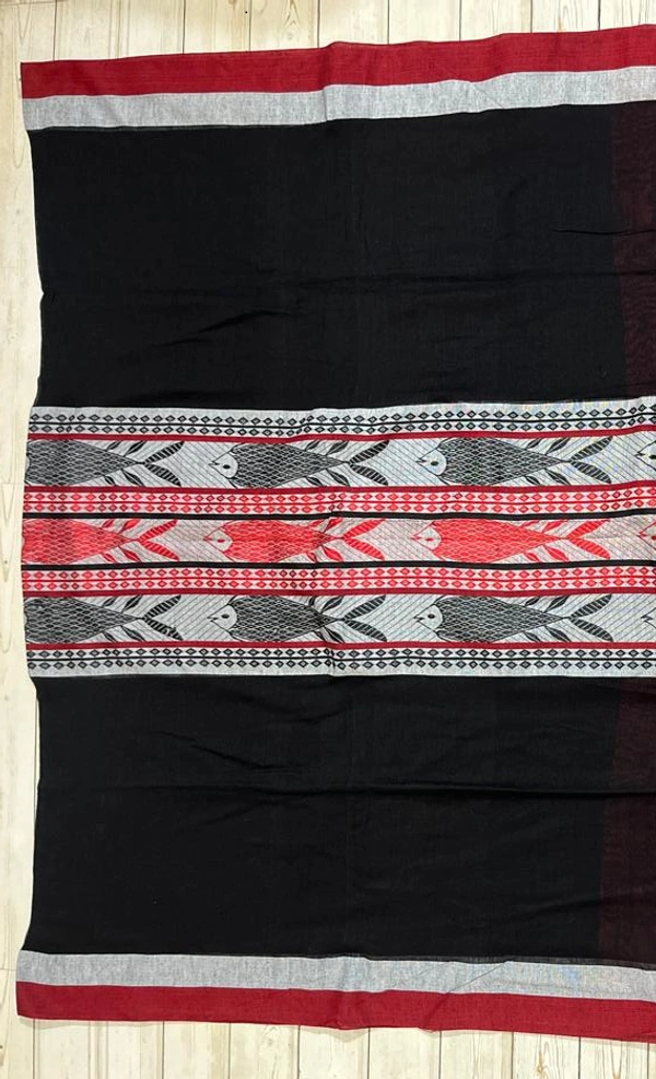 SKU0828 : Pure Khadi Cotton Saree – Handwoven, Lightweight & Breathable Fabric - Hand Wash, Yes