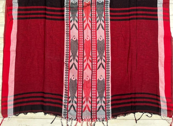 SKU0828 : Pure Khadi Cotton Saree – Handwoven, Lightweight & Breathable Fabric - Hand Wash, Yes