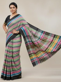 SKU0829 : Pure Khadi Cotton Saree – Handwoven, Lightweight & Breathable Fabric - Hand Wash, Yes