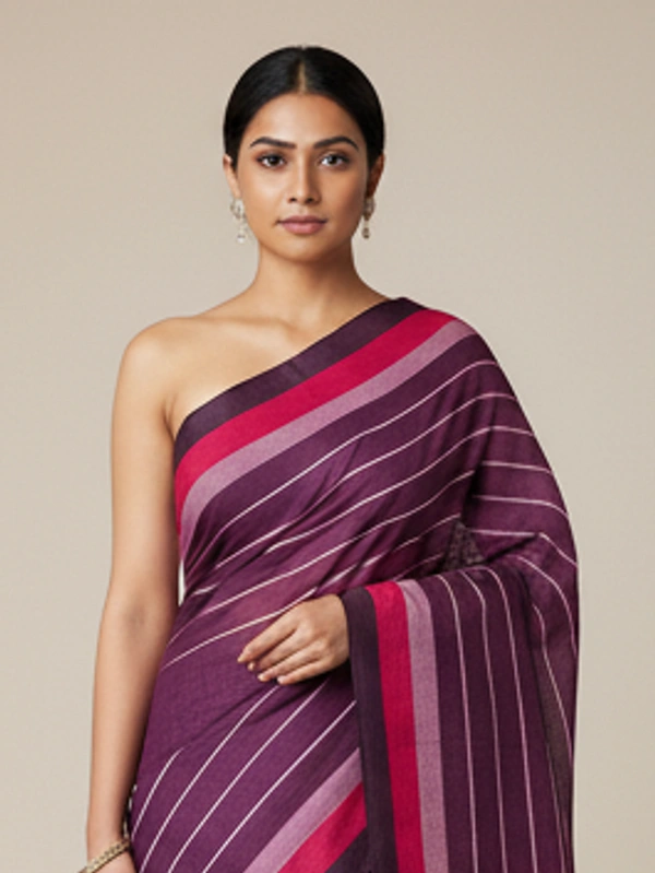 SKU0830 : Pure Khadi Cotton Saree – Handwoven, Lightweight & Breathable Fabric - Hand Wash, No