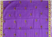 SKU0834 : Staple Cotton Saree – Machine Woven, Lightweight & Breathable Fabric - Hand Wash, Yes