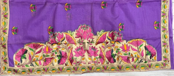 SKU0834 : Staple Cotton Saree – Machine Woven, Lightweight & Breathable Fabric - Hand Wash, Yes