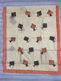 SKU0835 : Staple Cotton Saree – Machine Woven, Lightweight & Breathable Fabric - Hand Wash, Yes