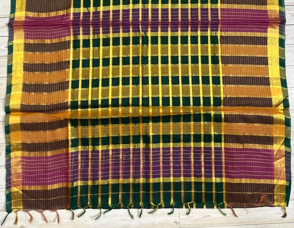 SKU0837 : Pure Kerol Cotton Saree – Handwoven, Lightweight & Breathable Fabric - Hand Wash, Yes