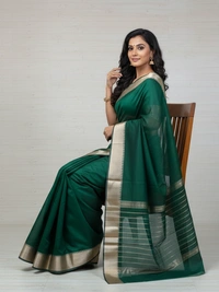 SKU0842 : Pure Handloom Cotton Saree – Handwoven, Lightweight & Breathable Fabric - Hand Wash, Yes