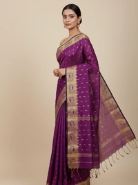 SKU-0818 : Elegant Handwoven Semi Silk Saree - Hand Wash, Yes