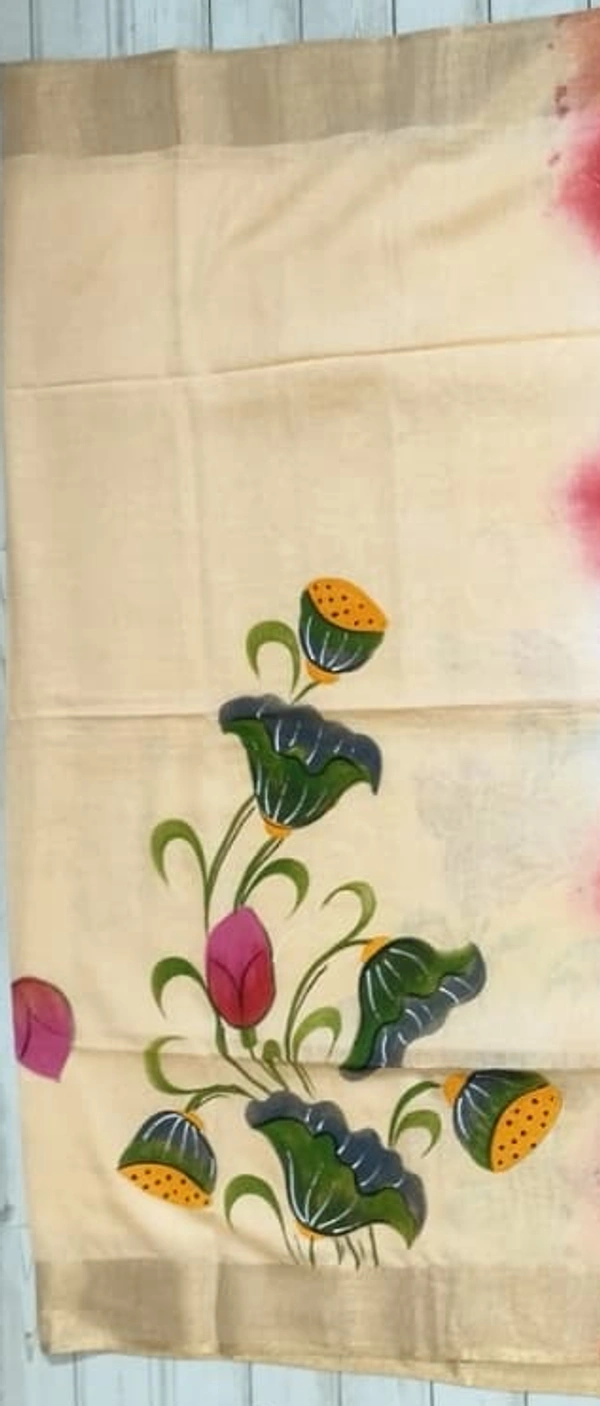 SKU0848 : Pure Khadi Cotton Saree – Handwoven, Lightweight & Breathable Fabric - Hand Wash, Yes