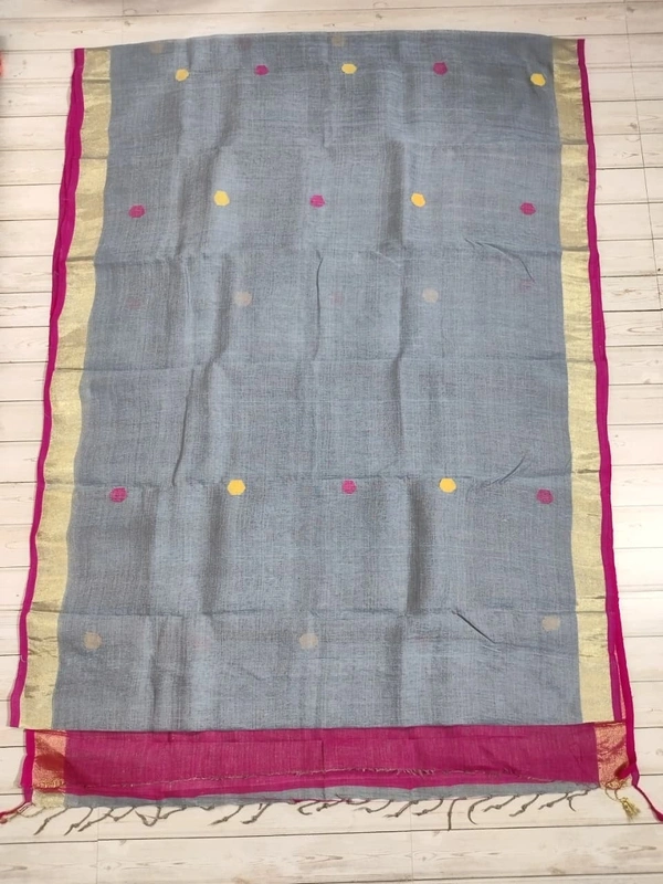 SKU0850 : Pure Khadi Cotton Saree – Handwoven, Lightweight & Breathable Fabric - Hand Wash, Yes