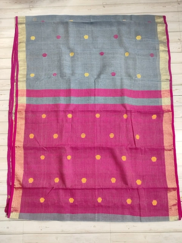 SKU0850 : Pure Khadi Cotton Saree – Handwoven, Lightweight & Breathable Fabric - Hand Wash, Yes