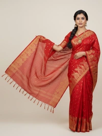 SKU-0819 : Elegant Handwoven Semi Silk Saree - Hand Wash, Yes