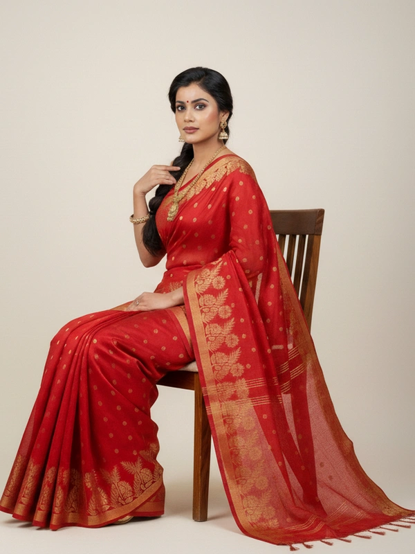 SKU-0819 : Elegant Handwoven Semi Silk Saree - Hand Wash, Yes
