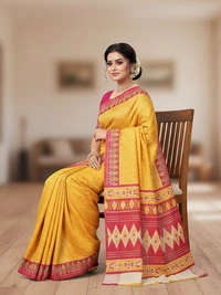 SKU0858 : Mulmul Cotton Saree, Lightweight saree - Hand Wash, No