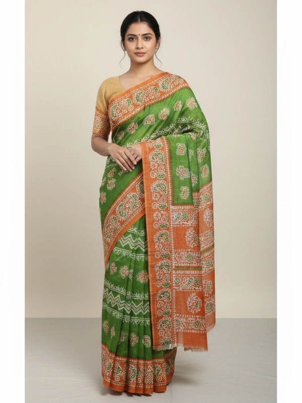 SKU0860 : Mulmul Cotton Saree, Lightweight saree - Hand Wash, No
