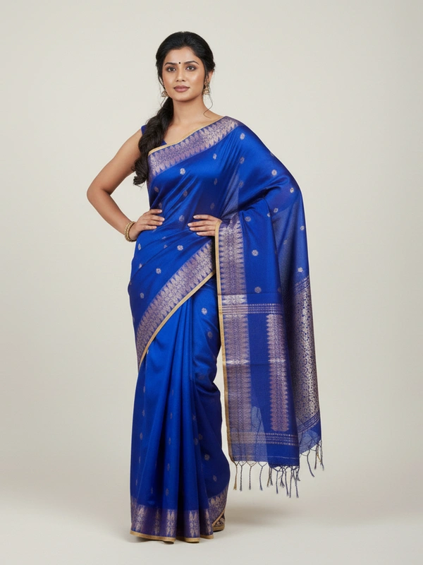 SKU-0820 : Elegant Handwoven Semi Silk Saree - Hand Wash, Yes