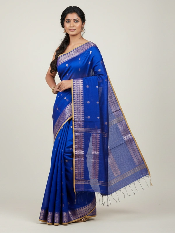 SKU-0820 : Elegant Handwoven Semi Silk Saree - Hand Wash, Yes