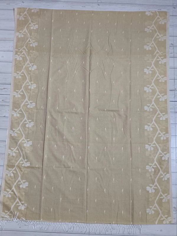 SKU0861 : Pure Khadi Cotton Saree – Handwoven, Lightweight & Breathable Fabric - Hand Wash, Yes