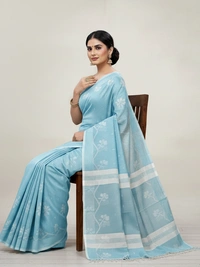 SKU0862 : Pure Khadi Cotton Saree – Handwoven, Lightweight & Breathable Fabric - Hand Wash, Yes
