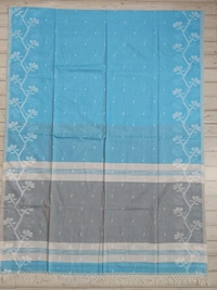 SKU0862 : Pure Khadi Cotton Saree – Handwoven, Lightweight & Breathable Fabric - Hand Wash, Yes