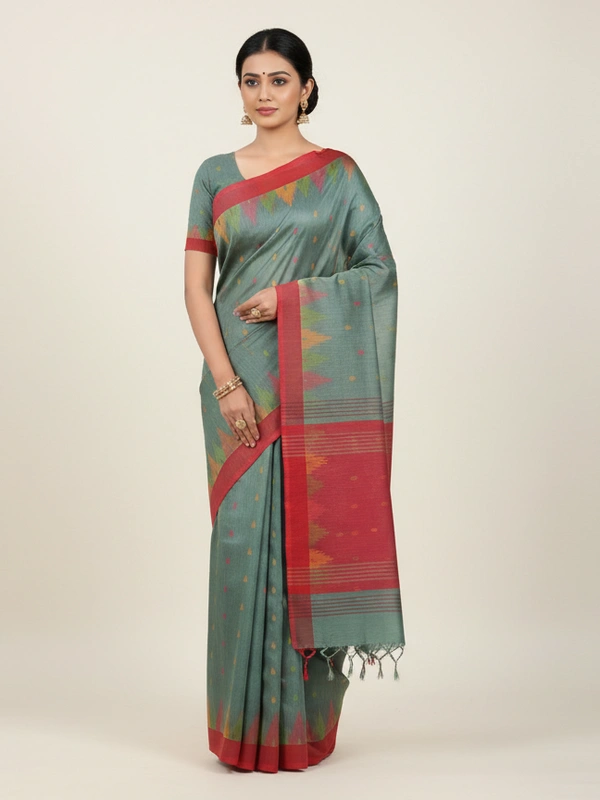 SKU0865 : Pure Handloom Cotton Saree – Handwoven, Lightweight & Breathable Fabric - Hand Wash, Yes