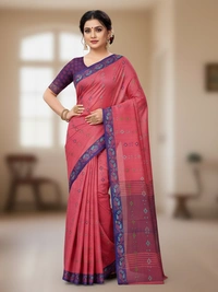 SKU0868 : Pure Cotton Saree – Bangladesi Tant ( Made in Bengal ). - Hand Wash, Yes