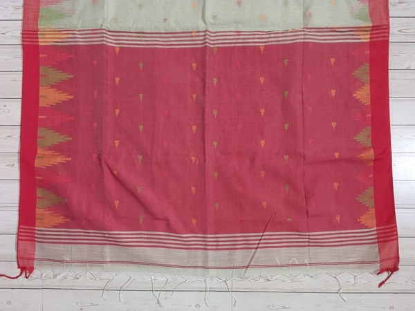 SKU0869 : Pure Handloom Cotton Saree – Handwoven, Lightweight & Breathable Fabric - Hand Wash, Yes