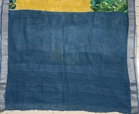 SKU0872 : Elegant Pure Linen Saree – Lightweight, Breathable & Handwoven Elegance - Hand Wash, Yes