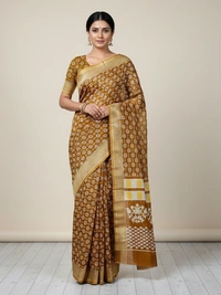 SKU0873 : Pure Chanderi Cotton – Traditional saree - Hand Wash, Yes