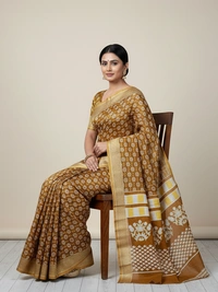 SKU0873 : Pure Chanderi Cotton – Traditional saree - Hand Wash, Yes