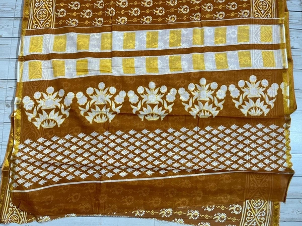 SKU0873 : Pure Chanderi Cotton – Traditional saree - Hand Wash, Yes