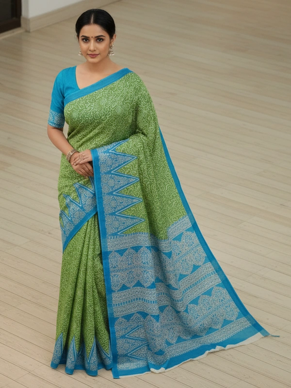 SKU0875 : Mulmul Cotton Saree, Lightweight saree - Hand Wash, No