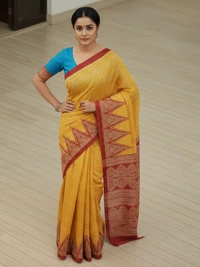 SKU0875 : Mulmul Cotton Saree, Lightweight saree - Hand Wash, No