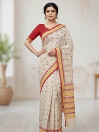 SKU0876 : Mulmul Cotton Saree, Lightweight saree - Hand Wash, No