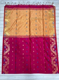 SKU-0822 : Elegant Handwoven Semi Silk Saree - Hand Wash, Yes