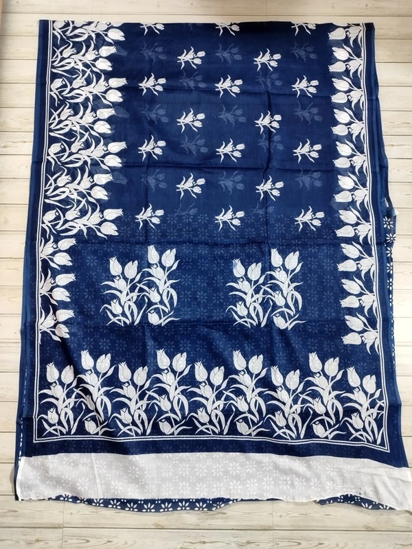 SKU0881 : Mulmul Supersoft Cotton Saree, Lightweight saree - Hand Wash, No