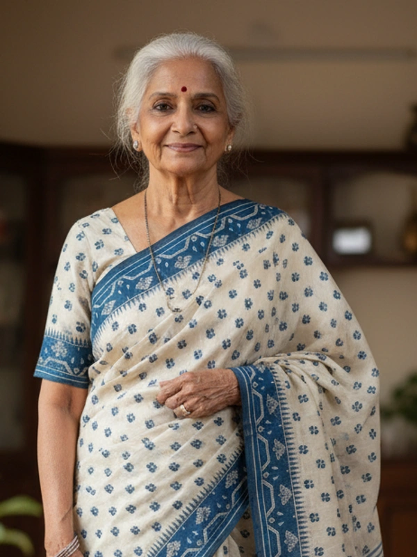 SKU0883 : Mulmul Cotton Saree, Lightweight saree - Hand Wash, No