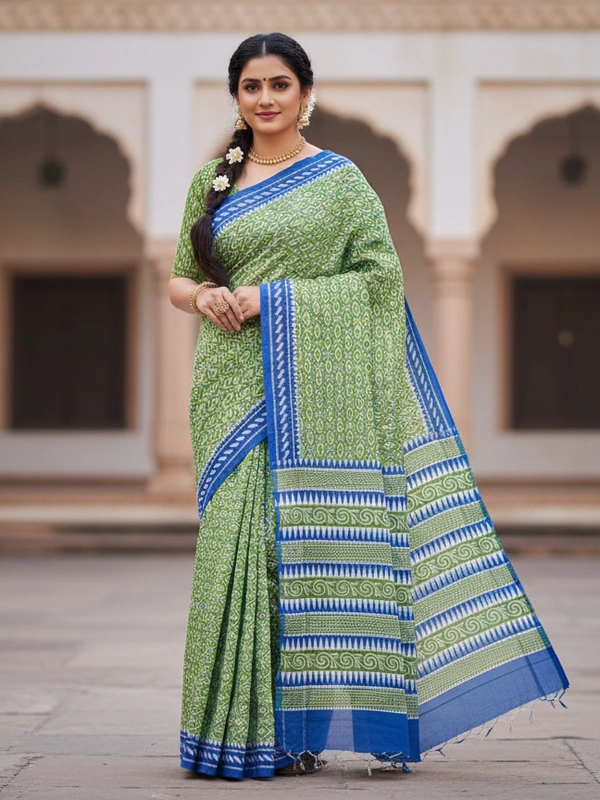 SKU0884 : Mulmul Cotton Saree, Lightweight saree - Hand Wash, No