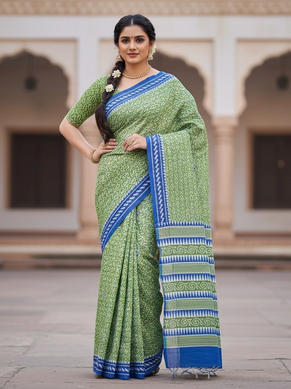 SKU0884 : Mulmul Cotton Saree, Lightweight saree - Hand Wash, No