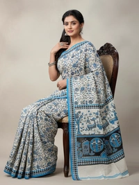 SKU0886 : Mulmul Cotton Saree, Lightweight saree - Hand Wash, No