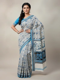 SKU0886 : Mulmul Cotton Saree, Lightweight saree - Hand Wash, No