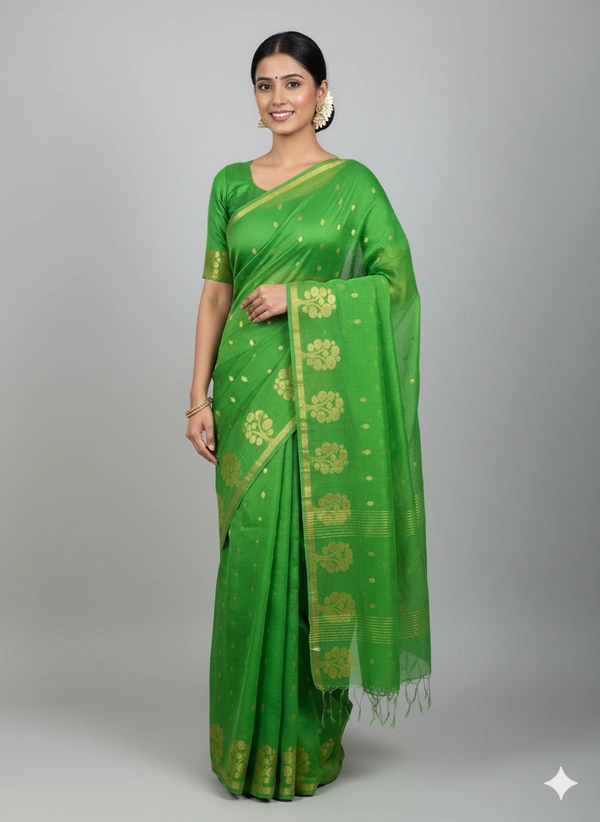  SKU-0824 : Elegant Handwoven Semi Silk Saree - Hand Wash, Yes