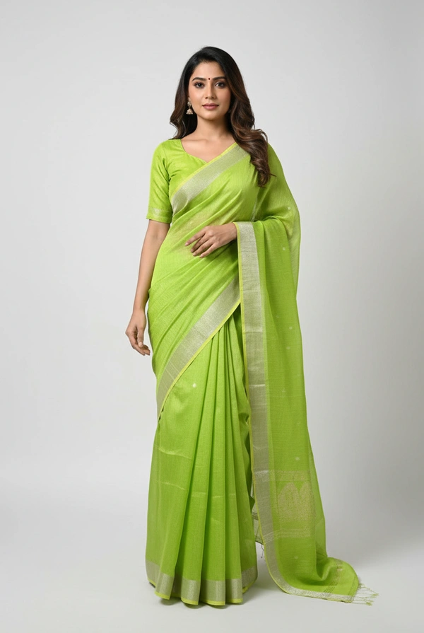 SKU1522 : Resham Check Kathiyawadi Saree with Crochet Border | Traditional Gujarati Handcrafted Ethnic Wear - Dry Clean, Yes