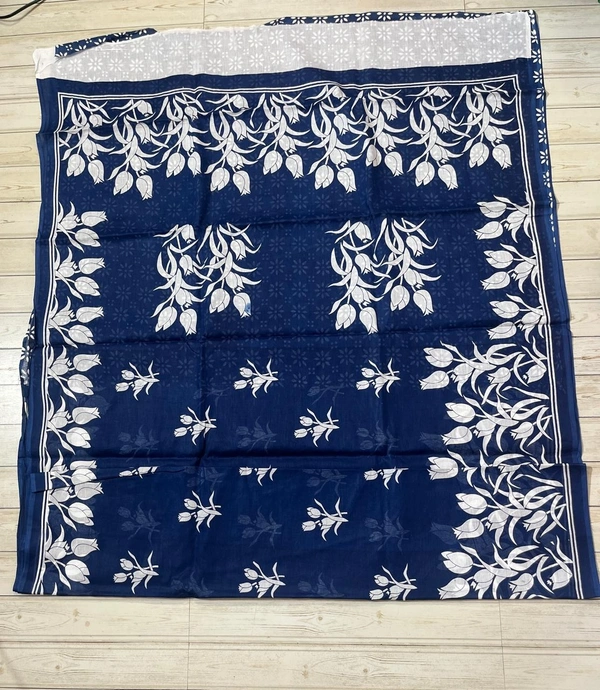 SKU1207 : Mulmul Cotton Saree, Lightweight saree - Hand Wash, No