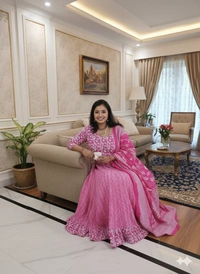 SKU1257 : GOPI DRESS | Mulmul Printed Ready to Wear Lehenga & Blouse With Dupatta for women - Hand Wash