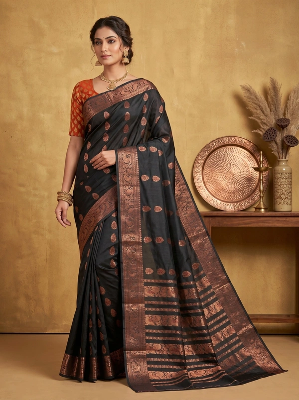 SKU0586 : Traditional Bengal Garad Silk Saree – Pure Handwoven Elegance | Swarnachari - Normal Length 6.3 mtr Plus, Zari Work, Dry Clean Only, Yes
