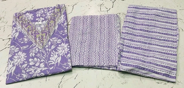 Premium Quality Cotton Kurti Pant Set - Mauve, M/38